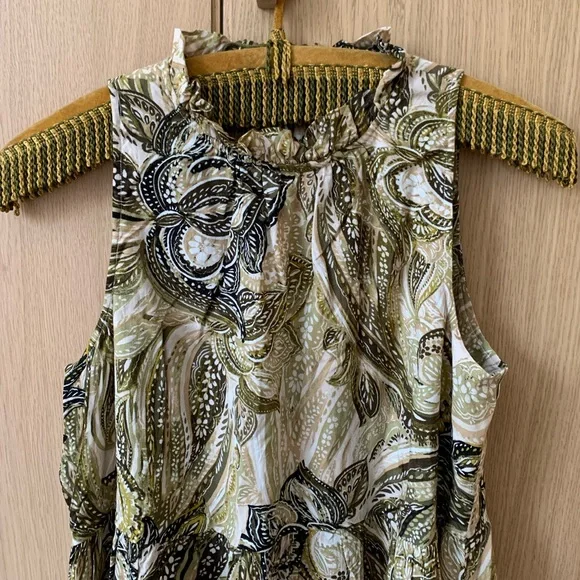 CALVIN KLEIN | 8 | Trapeze mini green summer dress - Picture 4 of 4